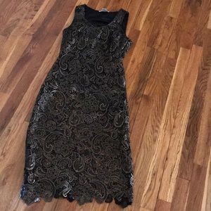 Black and gold dress